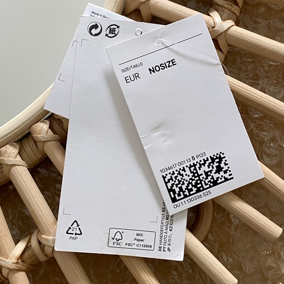 H&M Home Large Rattan Framed Mirror - Picture 3 of 6